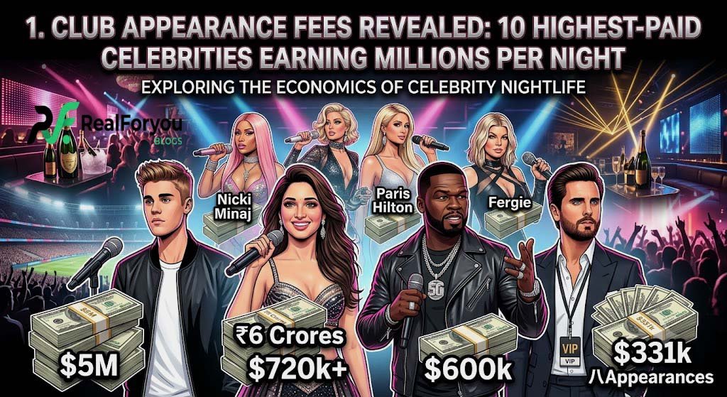 Club Appearance Fees Revealed: 10 Highest-Paid Celebrities Earning Millions Per Night Club